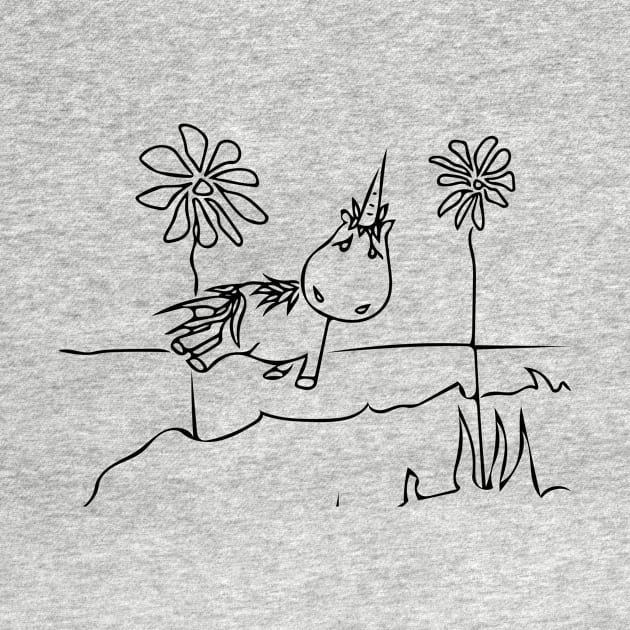 Unicorn Coasting Along the Beach by A Magical Mess